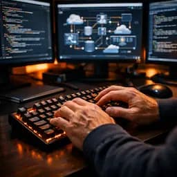 Engineer debugging a live production system